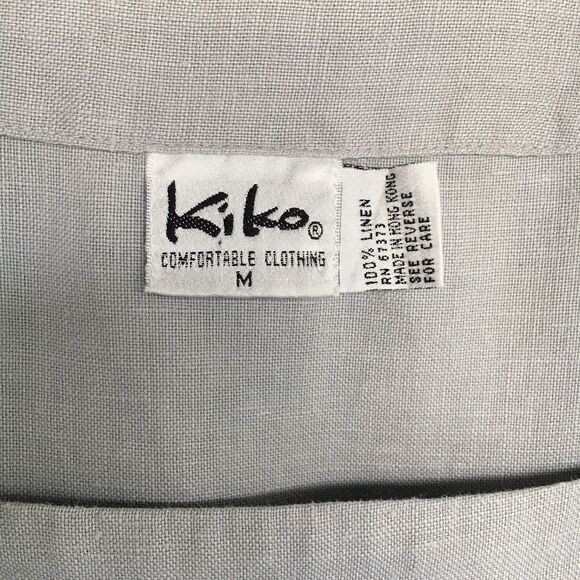 Kiko Comfortable Clothing Linen Maxi Dress Medium Sleeveless Embroidered Boho - Picture 7 of 14